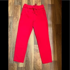 Express HighWaisted Ankle Paper bag pants!! Worn once!!